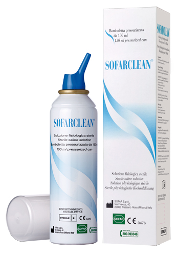 SOLUZIONE FISIOLOGICA SOFARCLEAN 150ML IN BOMBOLETTA PRESSURIZZATA - Farmacia Mortise