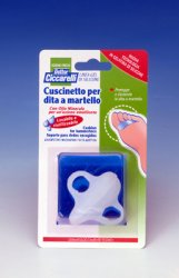 CUSCINETTO PER DITA A MARTELLO REALIZZATO IN GEL DI SILICONEBIANCO SEMITRASPARENTE SAGOMATA PER PROTEGGERE E DISTENDERE LE DITA CONTRATTE IGIENEPIEDE 2 PEZZI - Farmacia Mortise
