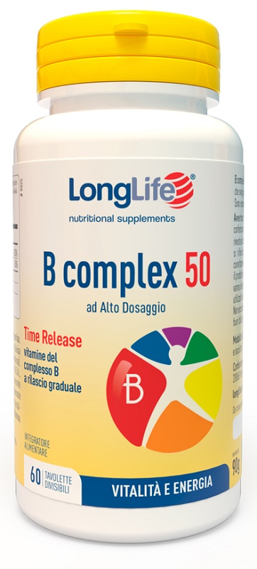LONGLIFE B COMPLEX 50 RILASCIO GRADUALE 60 TAVOLETTE DIVISIBILI - Farmacia Mortise