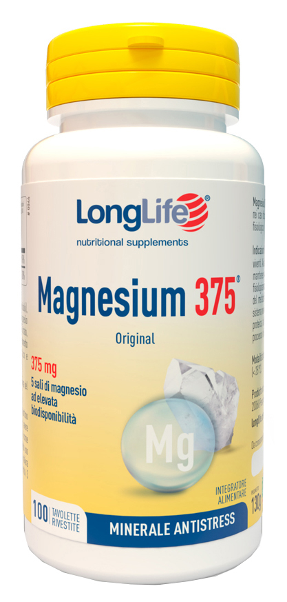 LONGLIFE MAGNESIUM 375 ORIGINAL 375 MG 100 TAVOLETTE - Farmacia Mortise