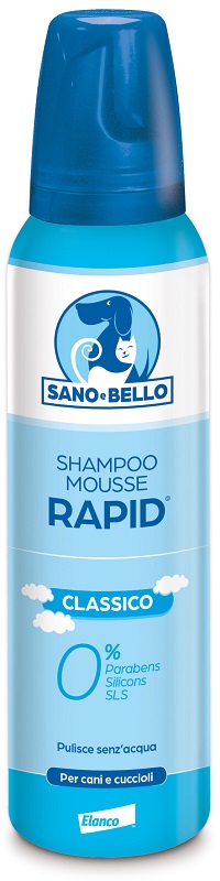 SANO E BELLO SHAMPOO MOUSSE RAPID CLASSICO FLACONE 300 ML PER LAVAGGIO SENZ'ACQUA - Farmacia Mortise