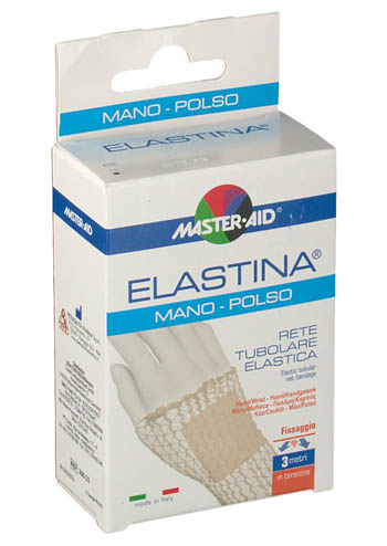 RETE TUBOLARE ELASTICA IPOALLERGENICA MASTER-AID ELASTINA MANO/POLSO 3 MT IN TENSIONE CALIBRO 3 CM - Farmacia Mortise