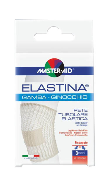 RETE TUBOLARE ELASTICA IPOALLERGENICA MASTER-AID ELASTINA GAMBA/GINOCCHIO 3 MT IN TENSIONE CALIBRO 5 CM - Farmacia Mortise