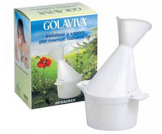 GOLAVIVA INALATORE VAPORE PER INALAZIONI CON ACQUA BOLLENTE ED ESSENZE BALSAMICHE 1 PEZZO - Farmacia Mortise