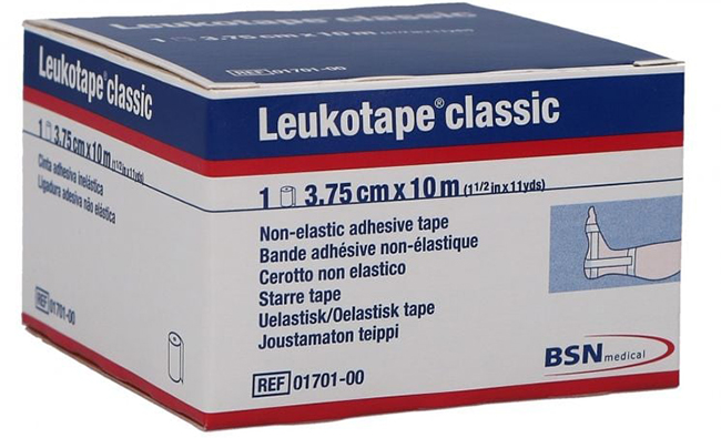LEUKOTAPE BENDA ANELASTICA PER BENDAGGI FUNZIONALI 3,75X100 CM - Farmacia Mortise