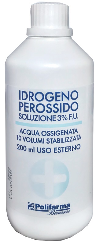PEROSSIDO IDROGENO 3% 200 ML ACQUA OSSIGENATA 10 VOLUMI STABILIZZATA - Farmacia Mortise