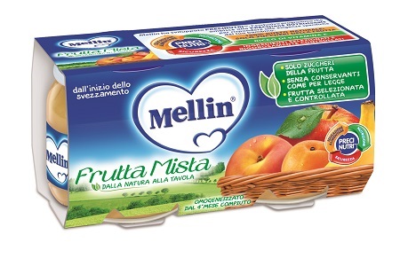 MELLIN OMOGENEIZZATO FRUTTA MISTA 100 G 2 PEZZI - Farmacia Mortise