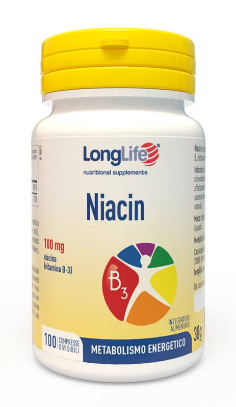 LONGLIFE NIACIN 100 MG 100 COMPRESSE DIVISIBILI - Farmacia Mortise