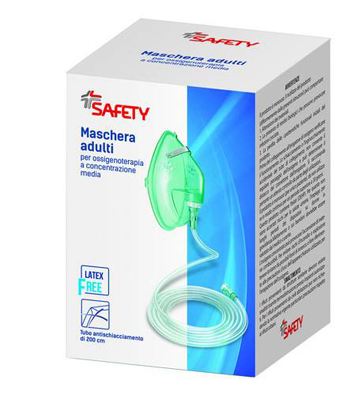 MASCHERA PER OSSIGENOTERAPIA CON TUBO 200CM - Farmacia Mortise