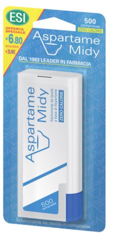 ESI ASPARTAME MIDY 500 COMPRESSE CON DISPENSER - Farmacia Mortise