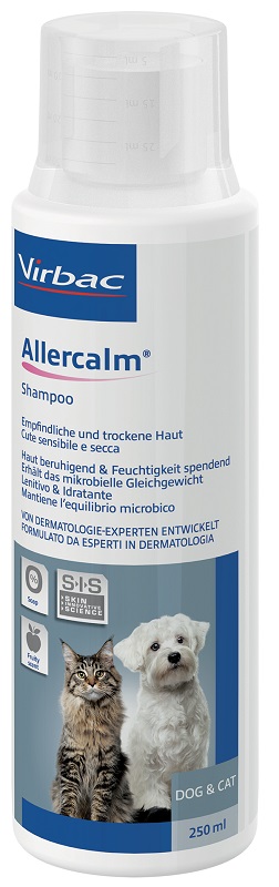 ALLERCALM SHAMPOO CUTE SENSIBILE E SECCA CANI E GATTI 250 ML - Farmacia Mortise