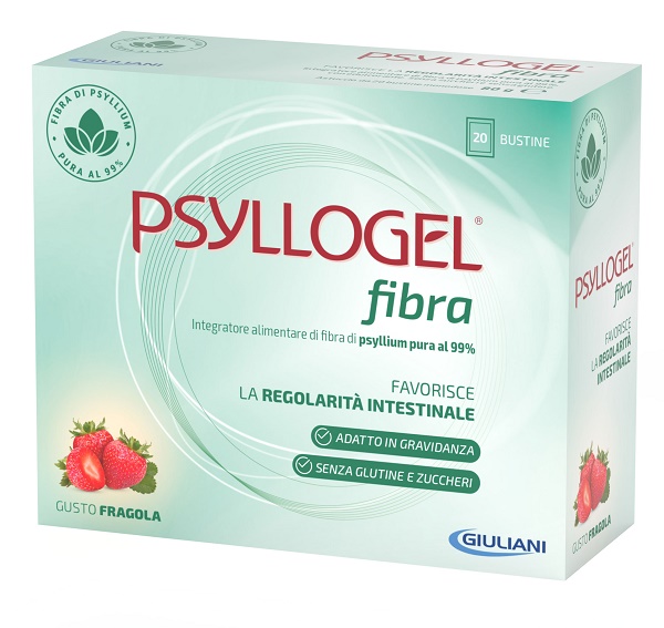 PSYLLOGEL FIBRA FRAGOLA 20 BUSTINE - Farmacia Mortise