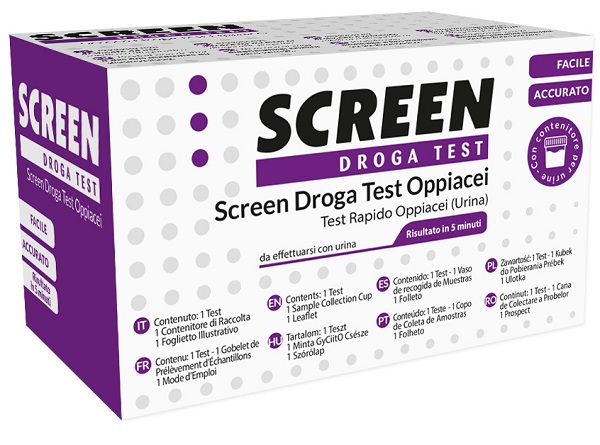 SCREEN DROGA TEST OPPIACEI TEST ANTIDROGA CON CONTENITORE URINA - Farmacia Mortise