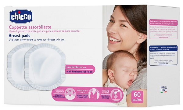 CHICCO COPPETTA ASSORBILATTE ANTIBATTERICA 60 PEZZI - Farmacia Mortise