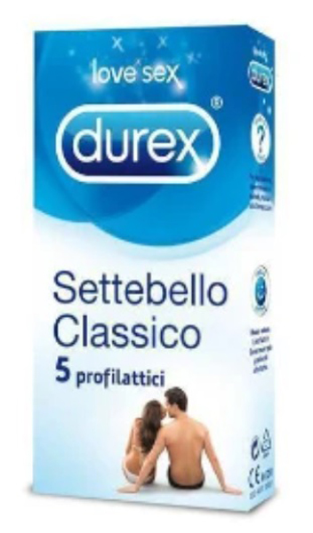 PROFILATTICO DUREX SETTEBELLO CLASSICO 5 PEZZI - Farmacia Mortise