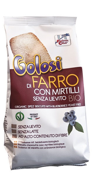 FSC I GOLOSI BISCOTTI DI FARRO E MIRTILLI BIO SENZA LIEVITO VEGAN SENZA LATTE 250 G - Farmacia Mortise