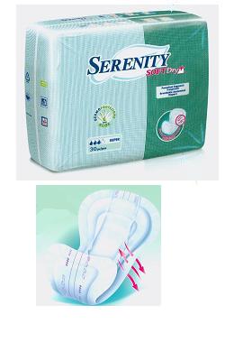 PANNOLONE PER INCONTINENZA SAGOMATO SERENITY SOFTDRY+ ALOE MAXI 30 PEZZI - Farmacia Mortise