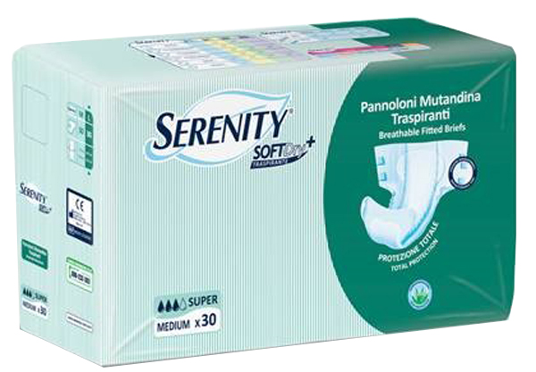 PANNOLONE PER INCONTINENZA A MUTANDINA SERENITY SOFTDRY+ ALOE SUPER MEDIUM 30 PEZZI - Farmacia Mortise