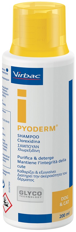 PYODERM SHAMPOO CLOREXIDINA PURIFICA E DETERGE CANE E GATTO 200 ML - Farmacia Mortise