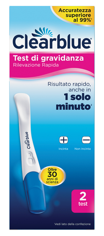 TEST DI GRAVIDANZA CLEARBLUE RILEVAZIONE RAPIDA 2 PEZZI - Farmacia Mortise
