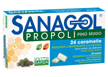 SANAGOL PROPOLI PINO MUGO 24 CARAMELLE - Farmacia Mortise