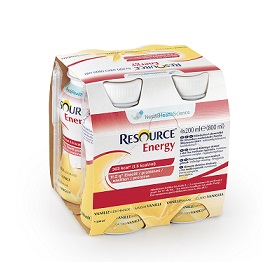 RESOURCE ENERGY VANIGLIA 4 BOTTIGLIE 200 ML NUOVO PACKAGING - Farmacia Mortise