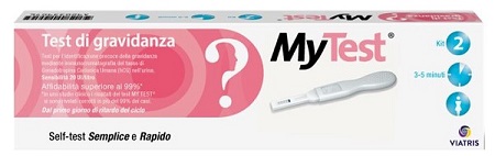 TEST DI GRAVIDANZA RAPIDO HCG MYTEST 2 PEZZI - Farmacia Mortise