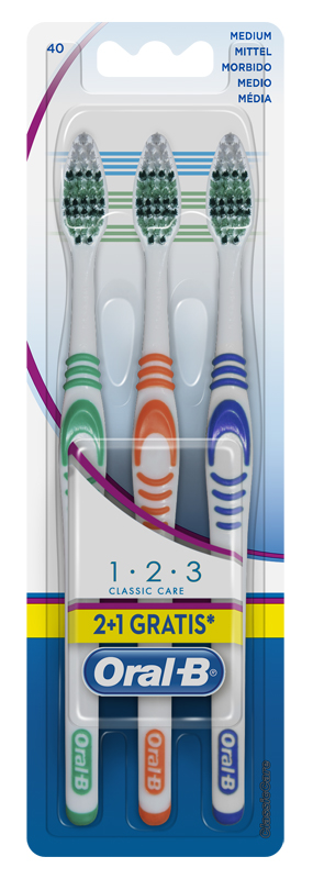 ORALB 123 CLASSIC CARE SPAZZOLINO MANUALE 3 PEZZI - Farmacia Mortise