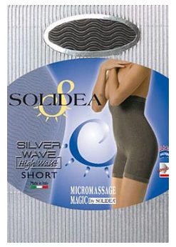 SILVER WAVE HIGH WAIST SHORT PANTALONCINO VITA ALTA NERO 4L - Farmacia Mortise
