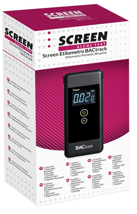 SCREEN ALCOL TEST SCREEN ETILOMETRO BACTRACK - Farmacia Mortise