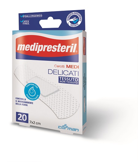 CEROTTO MEDIO MEDIPRESTERIL DELICATO TNT 7X2CM 20 PEZZI - Farmacia Mortise