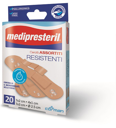 CEROTTI ASSORTITI MEDIPRESTERIL RESISTENTI 20 PEZZI - Farmacia Mortise