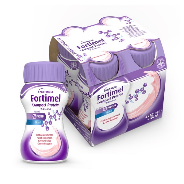 FORTIMEL COMPACT PROTEIN FRAGOLA 4 BOTTIGLIE 125 ML - Farmacia Mortise