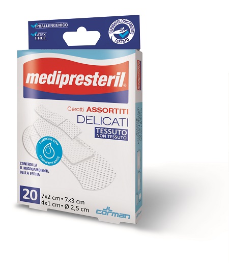 CEROTTO GRANDE MEDIPRESTERIL DELICATO TNT 7X3CM 20 PEZZI - Farmacia Mortise