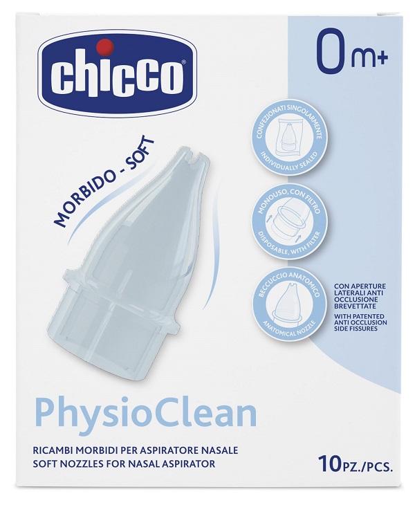 RICAMBI MORBIDI PER ASPIRATORE NASALE CHICCO PHYSIOCLEAN - Farmacia Mortise