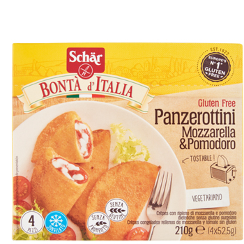 SCHAR SURGELATI PANZEROTTINI MOZZARELLA & POMODORO BONTA' D'ITALIA 4 X 52,5 G - Farmacia Mortise