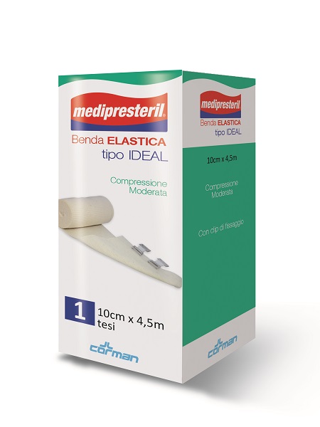 BENDA ELASTICA MEDIPRESTERIL IDEAL COMPRESSIONE MODERATA M4,5X10CM TESI - Farmacia Mortise