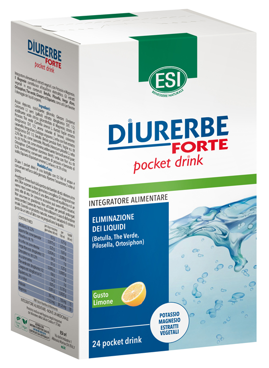 ESI DIURERBE FORTE POCKET DRINK LIMONE 24 X 20 ML - Farmacia Mortise