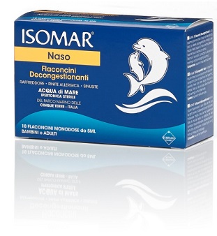 ISOMAR SOLUZIONE IPERTONICA ACQUA MARE 18 FLACONCINI MONODOSE 5 ML - Farmacia Mortise