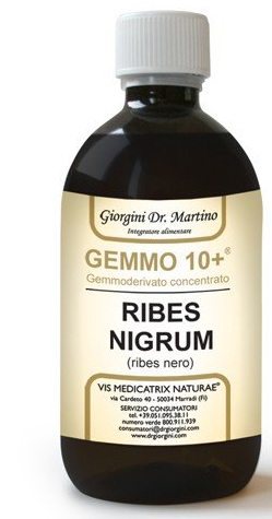 GEMMO 10+ RIBES NERO 500 ML LIQUIDO ANALCOLICO - Farmacia Mortise