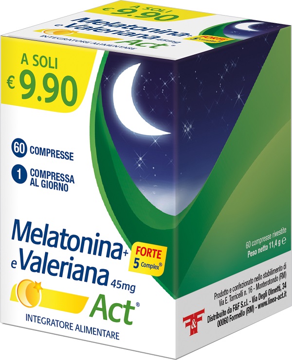 MELATONINA+FORTE 5 COMPLEX E VALERIANA ACT 60 COMPRESSE - Farmacia Mortise