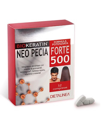 DIETALINEA BIOKERATIN NEO PECIA FORTE 500 32 COMPRESSE 4 BLISTER IN ASTUCCIO 48 G - Farmacia Mortise