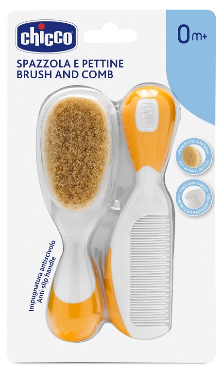 CHICCO SPAZZOLA + PETTINE ARANCIONE - Farmacia Mortise