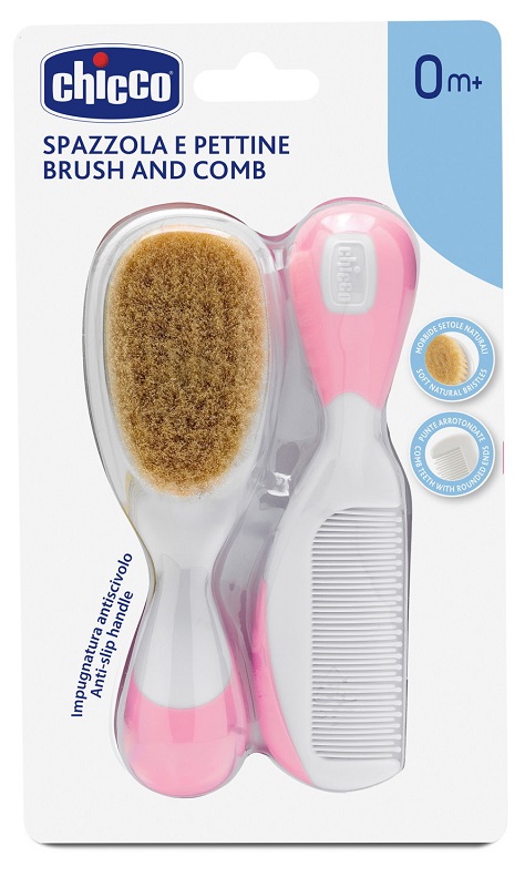 CHICCO SPAZZOLA + PETTINE ROSA - Farmacia Mortise