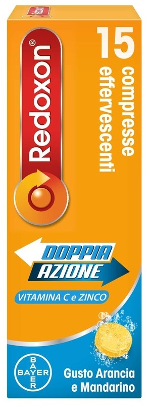 REDOXON DOPPIA AZIONE 15 COMPRESSE EFFERVESCENTI VITAMINA C ZINCO ARANCIA E MANDARINO 45,78 G - Farmacia Mortise