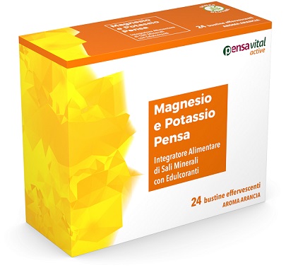 MAGNESIO E POTASSIO ARANCIA PENSA 24 BUSTINE EFFERVESCENTI - Farmacia Mortise