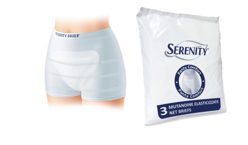 MUTANDINA A RETE PER INCONTINENZA SERENITY PANTY COMFORT XL 3 PEZZI - Farmacia Mortise