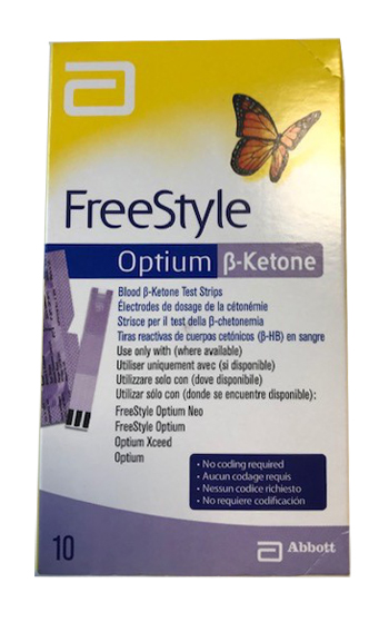STRISCE MISURAZIONE CHETONEMIA OPTIUM BETA KETONE 10 PEZZI - Farmacia Mortise