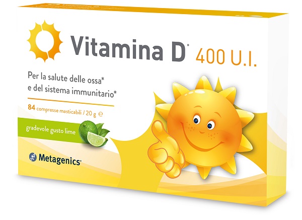 VITAMINA D 400 UI 84 COMPRESSE MASTICABILI GUSTO LIME - Farmacia Mortise