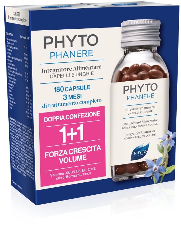 PHYTO PARIS PHYTOPHANERE INTEGRATORE ALIMENTARE CAPELLI/UNGHIE 90+90 CAPSULE - Farmacia Mortise